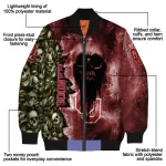 personalized oklahoma sooners skull cluster crimson bomber jacket best selling