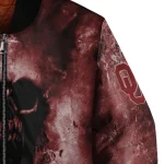 personalized oklahoma sooners skull cluster crimson bomber jacket best selling