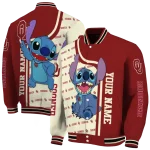personalized oklahoma sooners stitch laughing crimson varsity jacket best selling