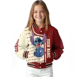 personalized oklahoma sooners stitch laughing crimson varsity jacket best selling