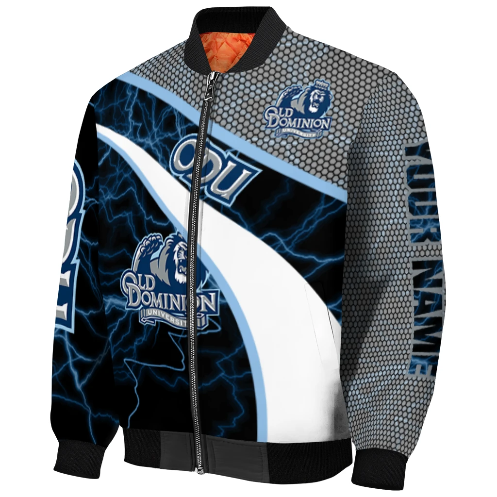 personalized old dominion monarchs electric flash blue bomber jacket fashion forward personalized old dominion monarchs electric flash blue bomber jacket fashion forward