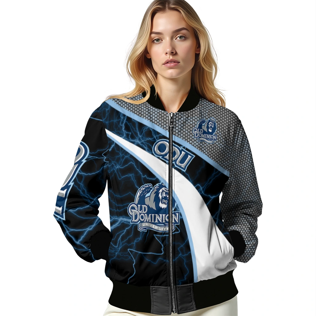 personalized old dominion monarchs electric flash blue bomber jacket latest model personalized old dominion monarchs electric flash blue bomber jacket latest model