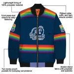 personalized old dominion monarchs rainbow jersey number blue bomber jacket best selling