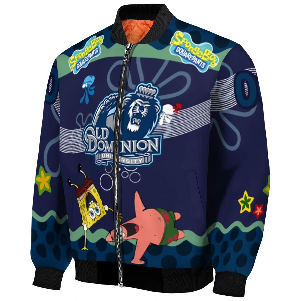 personalized old dominion monarchs spongebob playtime blue bomber jacket fashion forward personalized old dominion monarchs spongebob playtime blue bomber jacket fashion forward