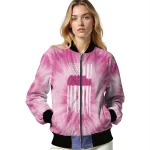 personalized ole miss rebels pink tie dye pink bomber jacket best selling
