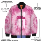 personalized ole miss rebels pink tie dye pink bomber jacket best selling