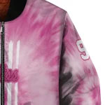personalized ole miss rebels pink tie dye pink bomber jacket best selling