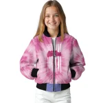 personalized ole miss rebels pink tie dye pink bomber jacket best selling