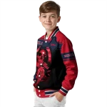 personalized ole miss rebels reaper hands red black varsity jacket best selling