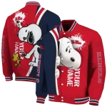 personalized ole miss rebels snoopy head red varsity jacket best selling