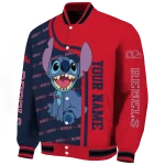 personalized ole miss rebels stitch laughing red varsity jacket best selling