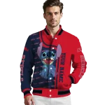 personalized ole miss rebels stitch laughing red varsity jacket best selling