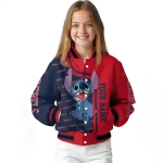 personalized ole miss rebels stitch laughing red varsity jacket best selling
