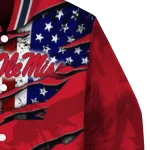 personalized ole miss rebels usa flag claws red varsity jacket best selling
