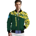 personalized oregon ducks camouflage splash green bomber jacket best selling