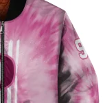 personalized oregon ducks pink tie dye pink bomber jacket best selling