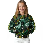 personalized oregon ducks skull horde green varsity jacket best selling