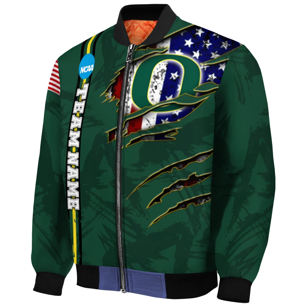 personalized oregon ducks usa flag claws green bomber jacket fashion forward personalized oregon ducks usa flag claws green bomber jacket fashion forward
