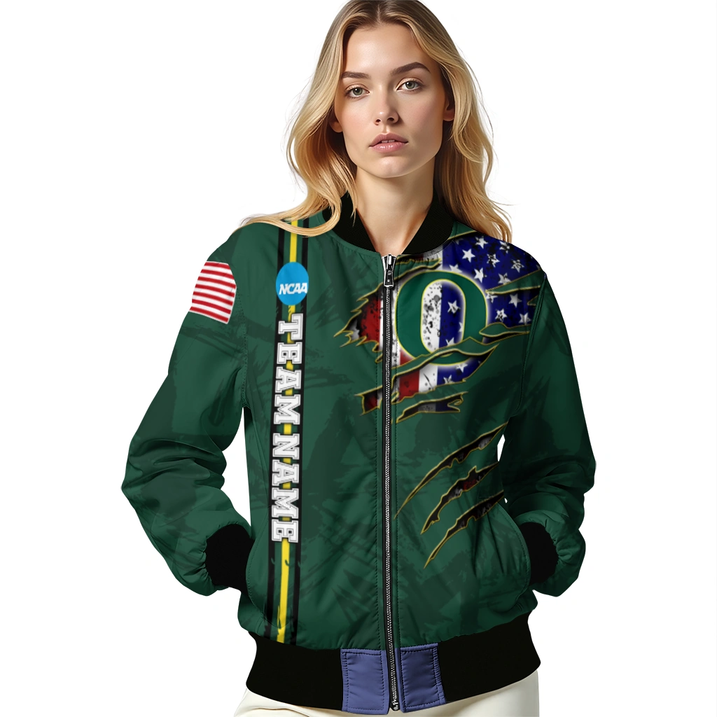 personalized oregon ducks usa flag claws green bomber jacket latest model personalized oregon ducks usa flag claws green bomber jacket latest model