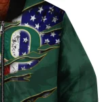 personalized oregon ducks usa flag claws green bomber jacket best selling