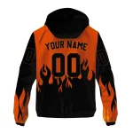 personalized oregon state beavers flame trim orange black windbreaker jacket best selling