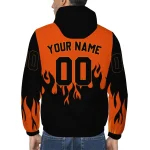 personalized oregon state beavers flame trim orange black windbreaker jacket best selling