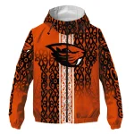 personalized oregon state beavers tribal swirls orange windbreaker jacket best selling