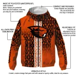 personalized oregon state beavers tribal swirls orange windbreaker jacket best selling