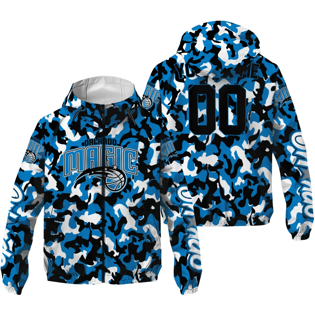 personalized orlando magic camouflage mashup blue windbreaker jacket high quality personalized orlando magic camouflage mashup blue windbreaker jacket high quality