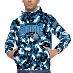 personalized orlando magic camouflage mashup blue windbreaker jacket best selling