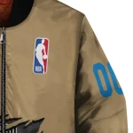 personalized orlando magic claw opening beige bomber jacket best selling