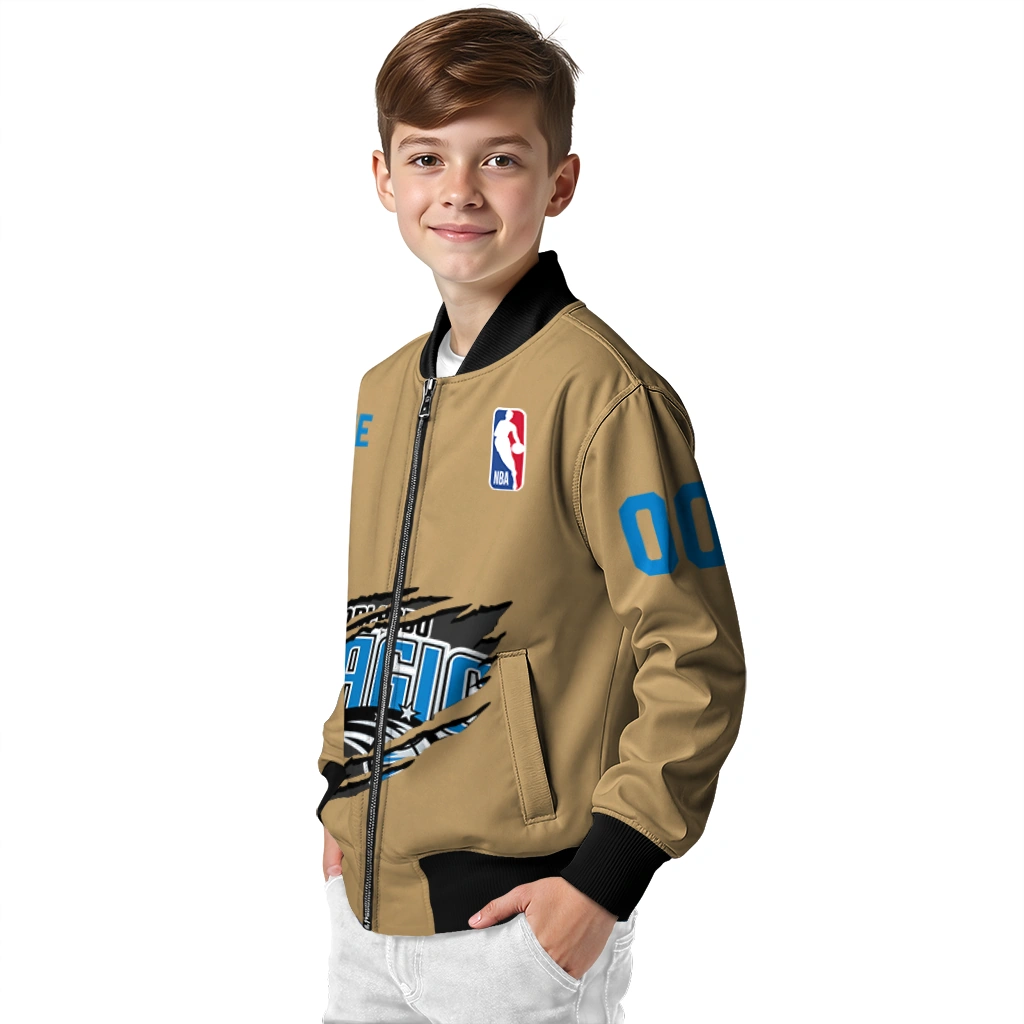 personalized orlando magic claw opening beige bomber jacket trendy personalized orlando magic claw opening beige bomber jacket trendy