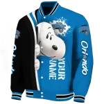 personalized orlando magic snoopy head blue varsity jacket best selling