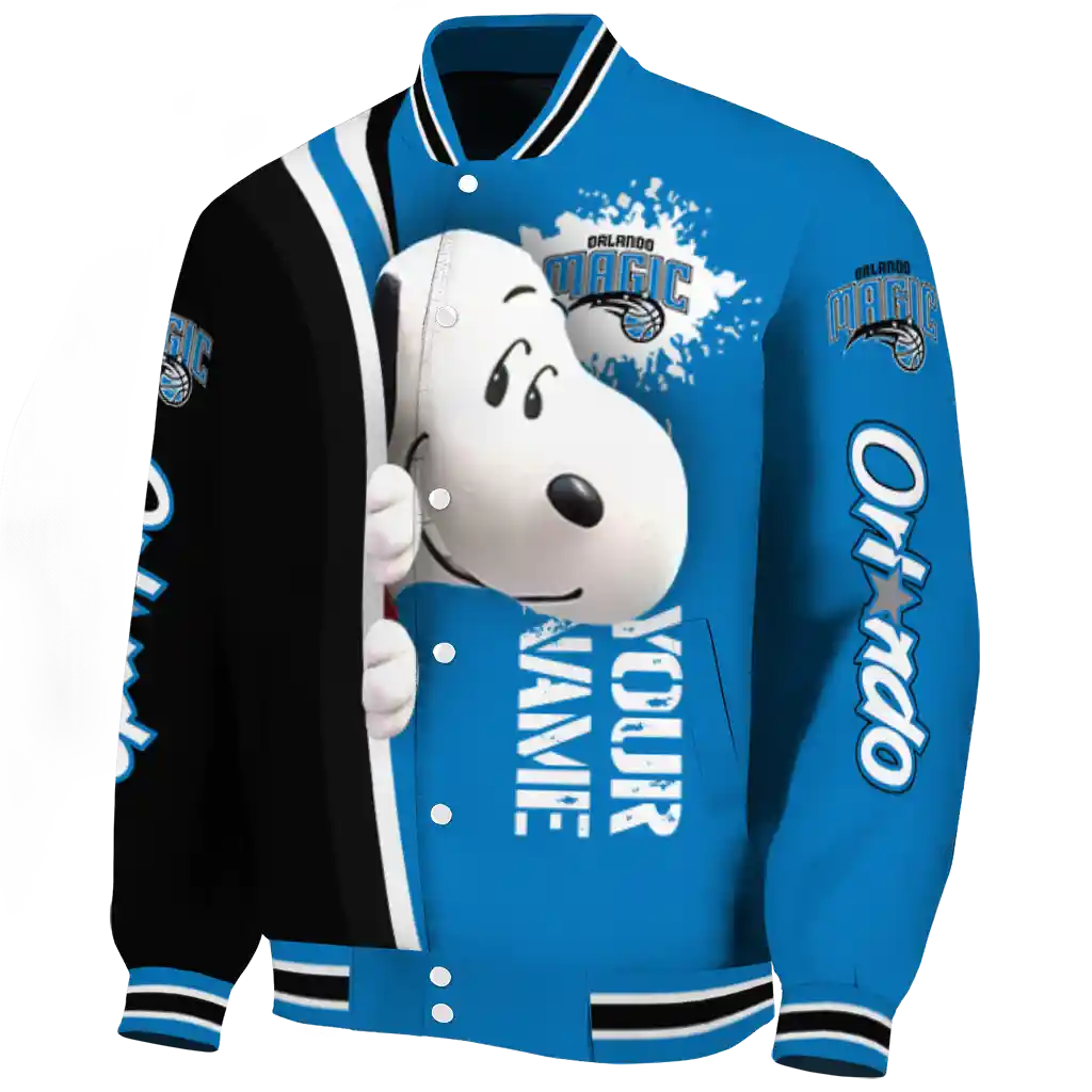personalized orlando magic snoopy head blue varsity jacket best selling personalized orlando magic snoopy head blue varsity jacket best selling
