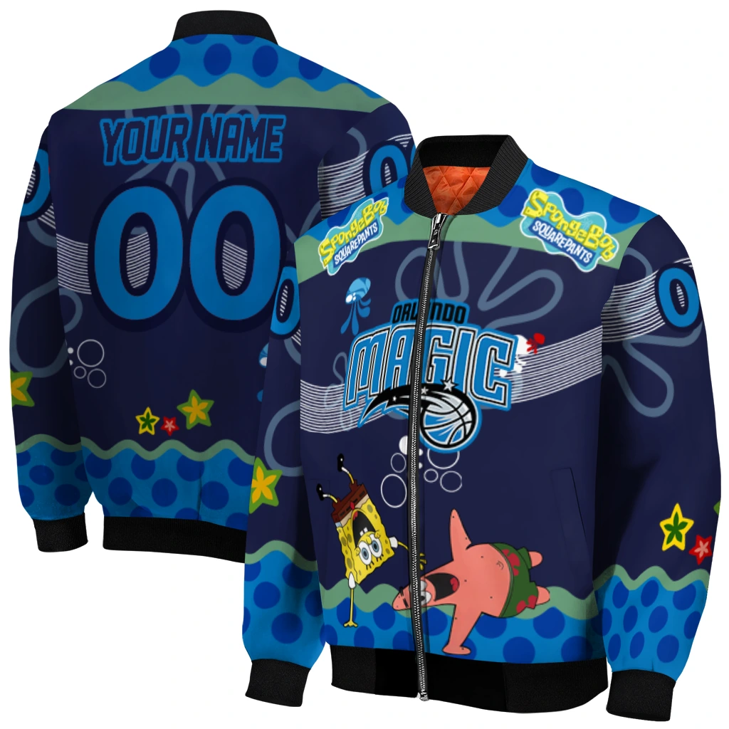 personalized orlando magic spongebob playtime blue bomber jacket best selling personalized orlando magic spongebob playtime blue bomber jacket best selling