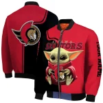 personalized ottawa senators adorable yoda red black bomber jacket best selling