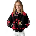 personalized ottawa senators burst splatter red varsity jacket best selling