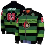 personalized ottawa senators clover green lines green black bomber jacket best selling