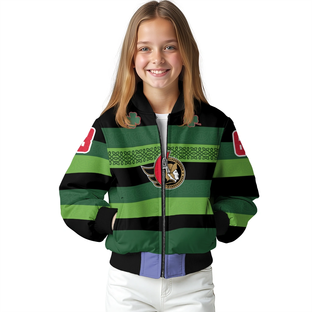 personalized ottawa senators clover green lines green black bomber jacket top rated personalized ottawa senators clover green lines green black bomber jacket top rated