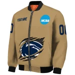 personalized penn state nittany lions claw effect beige bomber jacket best selling