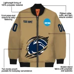 personalized penn state nittany lions claw effect beige bomber jacket best selling