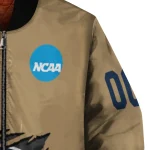 personalized penn state nittany lions claw effect beige bomber jacket best selling