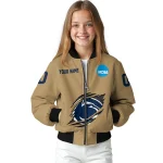personalized penn state nittany lions claw effect beige bomber jacket best selling