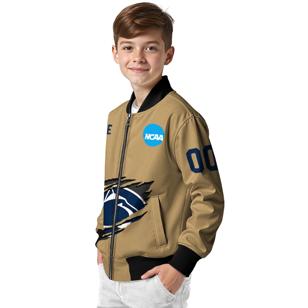 personalized penn state nittany lions claw effect beige bomber jacket trendy personalized penn state nittany lions claw effect beige bomber jacket trendy