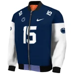 personalized penn state nittany lions team patch blue bomber jacket best selling