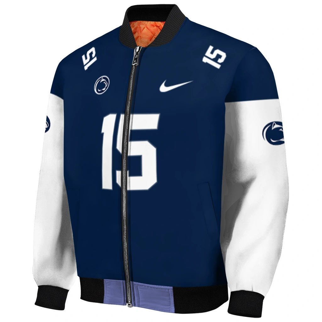 personalized penn state nittany lions team patch blue bomber jacket fashion forward personalized penn state nittany lions team patch blue bomber jacket fashion forward