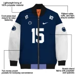 personalized penn state nittany lions team patch blue bomber jacket best selling