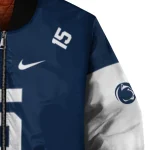 personalized penn state nittany lions team patch blue bomber jacket best selling