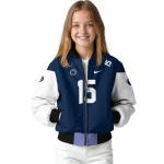 personalized penn state nittany lions team patch blue bomber jacket best selling