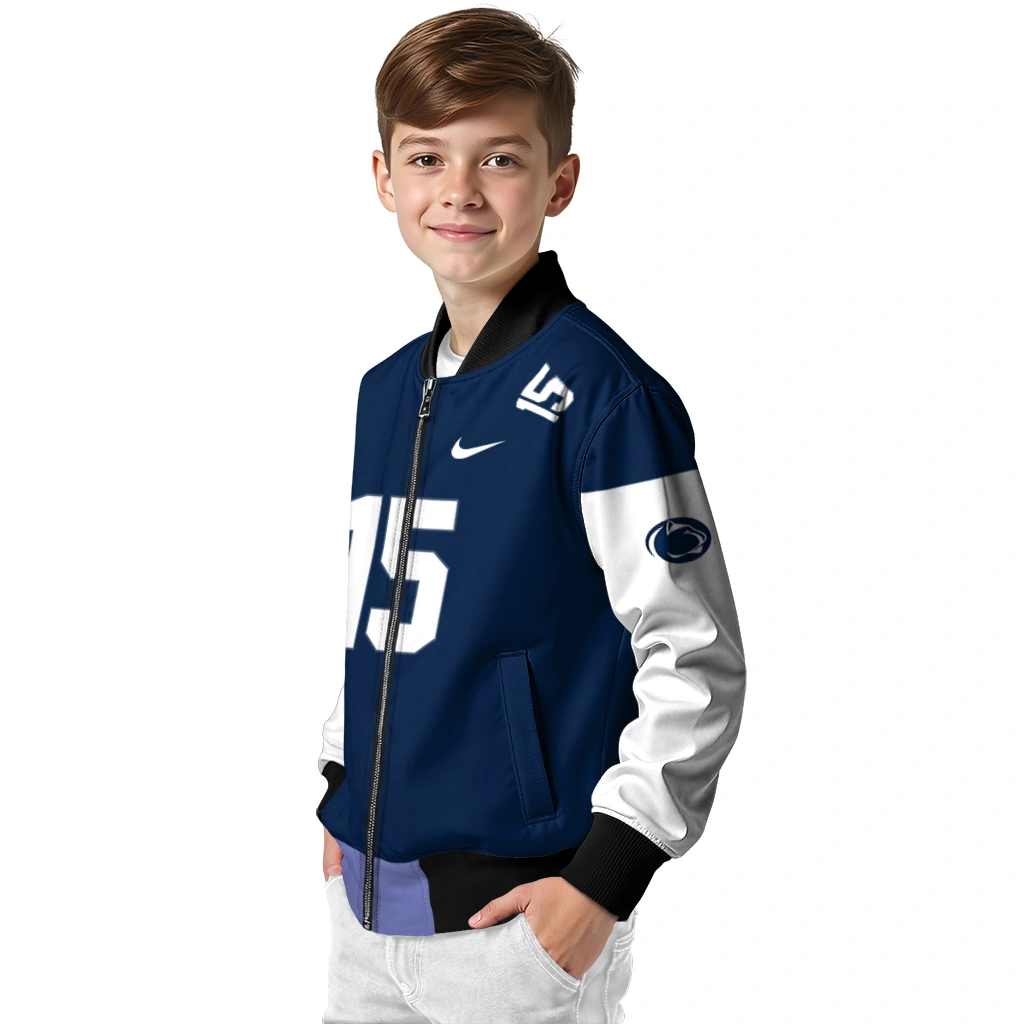 personalized penn state nittany lions team patch blue bomber jacket trendy personalized penn state nittany lions team patch blue bomber jacket trendy